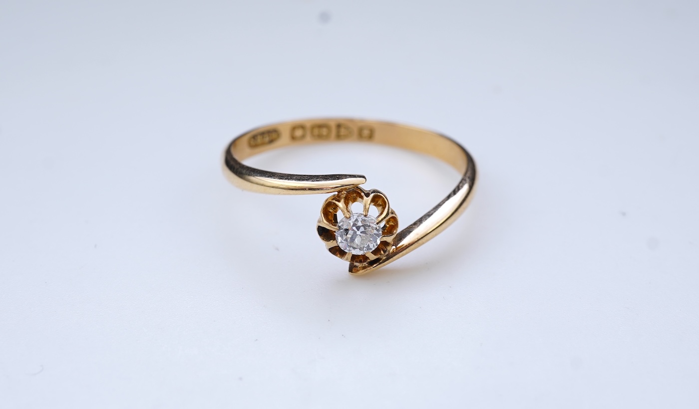 A diamond ring, circa 1906